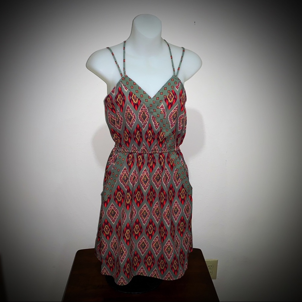 Green Navajo Pattern Dress